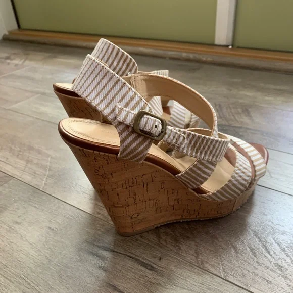 Chinese Laundry 5” cork wedge heels - size 8 - Picture 2 of 16